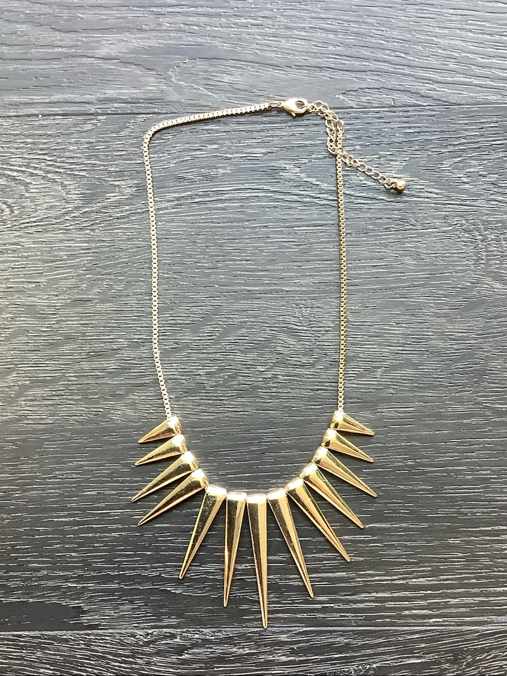 H&M Gold Spike Collar Necklace